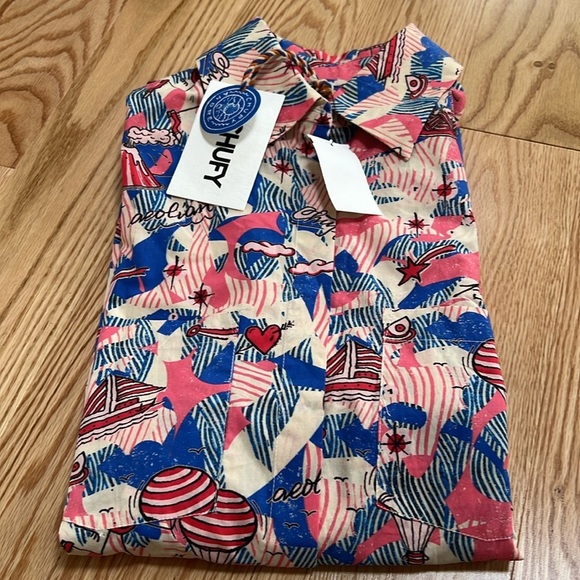 New! Chufy x Andre Saraiva medium vibrant printed front button shirt. - Picture 16 of 16